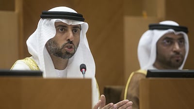 Suhail Al Mazrouei, Minister of Energy, told FNC members on Tuesday that the new, stiffer penalties for illegal sale of petrol and diesel were ‘suitable’. Mona Al Marzooqi / The National