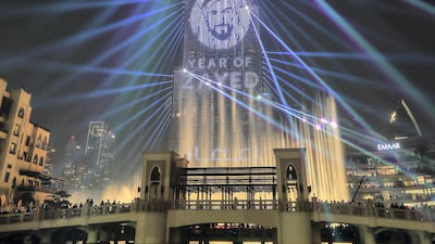 New Years' Eve celebrations of fireworks and light show at The Burj Khalifa and Downtown Dubai area. Victor Besa / The National