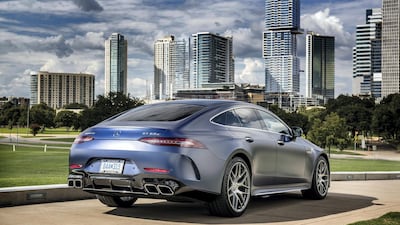 A Mercedes four-door AMT GT Coupe in Dubai