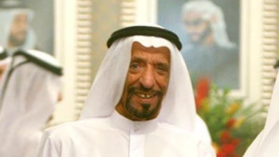 The late Sheikh Mubarak al Nahyan, pictured in September 2008.