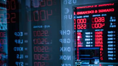 An electronic board displays prices at a foreign currency exchange bureau in the upscale Beyoglu district of Istanbul, Turkey. The Turkish lira has depreciated 12% against the US dollar since the start of the year. Bloomberg