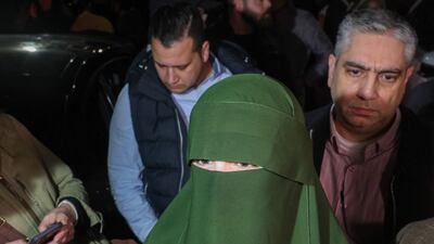 Nour Al Taher in Baytunia after her release from an Israeli prison, as part of a deal that brought a pause of the fighting in Gaza. AFP
