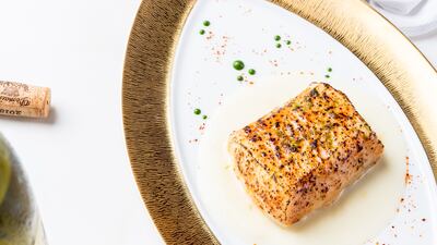 Salmon in sorrel sauce is one of the mains on the iftar menu and it did not disappoint.