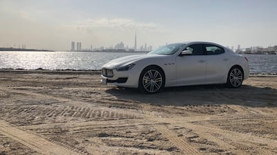 The 2018 Maserati Ghibli GranLusso in Dubai. Courtesy Danni Bagnall