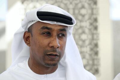 Adel Mussabah remembers his father at the war memorial service. Chris Whiteoak / The National