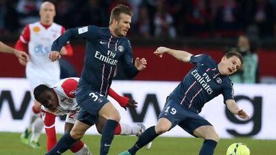 Paris Saint-Germain's English midfielder David Beckham.