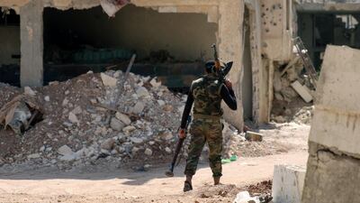 A Free Syrian Army fighter in Deraa. Alaa Al Faqir / Reuters