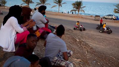 At the beach during Eid Al Adha. Silvia Razgova / The National