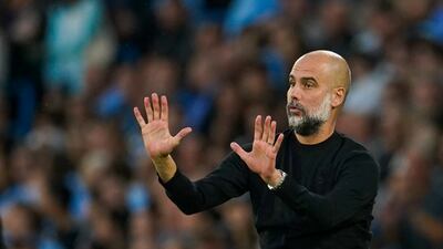 Manchester City boss Pep Guardiola has seen his team win all three of their games so far this season. AP