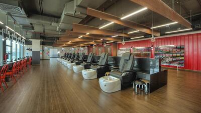 Beauty Connection Spa's nail spa at Eiffel Tower 2 on Sheikh Zayed Road in Dubai. Courtesy Beauty Connection Spa