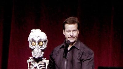 The comedian and ventriloquist Jeff Dunham with Achmed. Dan Harr / Invision / AP Images