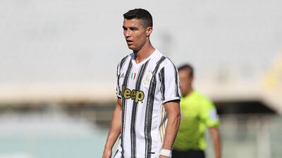 Juventus star Cristiano Ronaldo looks downcast against Fiorentina. Getty