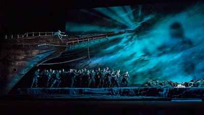 Scenes from Wagner's Flying Dutchman. The production was co-produced by the Abu Dhabi Festival, Metropolitan Opera, Dutch National Opera and Quebec Opera. Photo Ken Howard/Met Opera