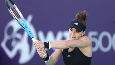 Maria Sakkari won 10 games in a row to defeat top seed Sofia Kenin at the Abu Dhabi WTA Women's Tennis Open. Getty Images