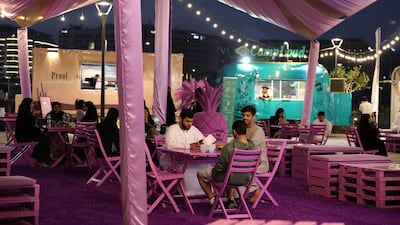 The arena is dotted with all manner of food trucks