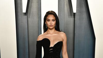 Shanina Shaik at the 2020 Vanity Fair Oscar Party. AFP