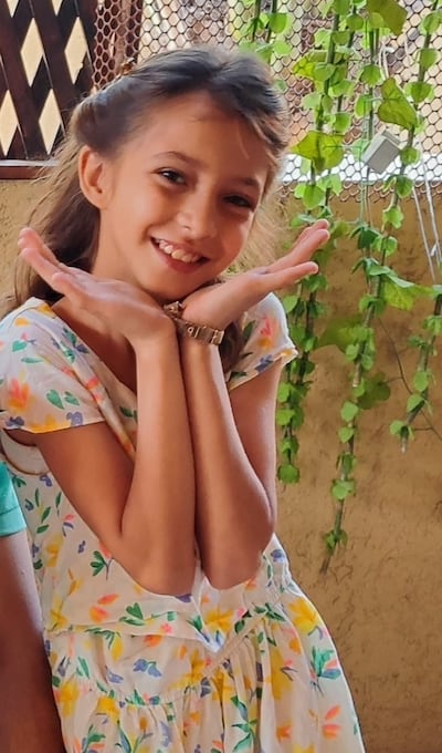 Mariam pictured before losing her arm in a horrific blast. She is now coming to the UK from Gaza, via Egypt, for much-needed medical treatment. Photo: Project Pure Hope