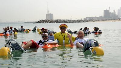 A reader says Dubai's introduction of floating wheelchairs to provide the full beach experience for those previously land-bound shows how the UAE pays equal attention to every section of the community. Courtesy Dubai Municipality