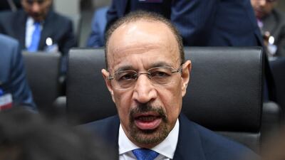Above, Saudi Arabia’s oil minister Khalid Al Falih. Joe Klamar / AFP