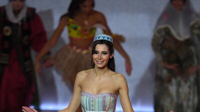 Miss Croatia Katarina Mamic performs during the Miss World 2019 final in the ExCel centre in London. EPA