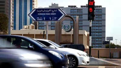 One of the timed pedestrian crossings, at the junction of Khaleej Al Arabi Street and Corniche Road.