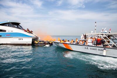 The drill simulated a fire onboard the ferry. Courtesy RTA