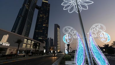 Ramadan decorations in Abu Dhabi. Chris Whiteoak / The National