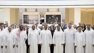 Sheikh Mohammed bin Zayed, Crown Prince of Abu Dhabi and Deputy Supreme Commander of the Armed Forces, visits on Monday the Abu Dhabi Global Market on Al Maryah Island in Abu Dhabi. He was accompanied by Sheikh Tahnoun bin Zayed, National Security Adviser, Sheikh Hamed bin Zayed, Chief of the Abu Dhabi Crown Prince's Court, Sultan Al Mansouri, Minister of Economy, Khaldoon Al Mubarak, Chairman of Abu Dhabi Executive Affairs Authority and Mohammed Al Mazrouei, Under-Secretary of the Crown Prince Court of Abu Dhabi. Wam
