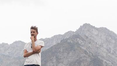 Short break entering Kyrgyzstan - the scenery change was quite startling. Courtesy William Harbidge