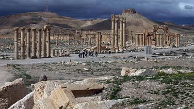 File photo from March 14, 2014 shows the citadel of the ancient Palmyra. Joseph Eid / AFP Photo