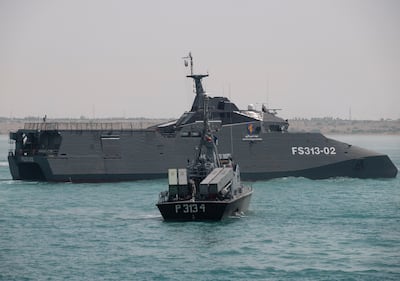 An IRGC Navy warship in the Arabian Gulf. AFP