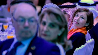 French Defence Minister Florence Parly attends the opening of the 15th Manama Dialogue. AFP