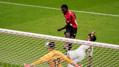 Athletic Bilbao's Inaki Williams shoots at goal. Reuters