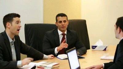 Ehssan Abdallah, centre, a senior practice consultant at Gallup, says focusing on strengths leads to excellence. Pawan Singh / The National