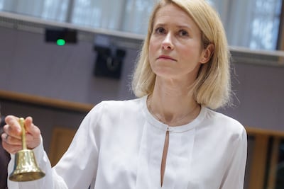 EU foreign affairs chief Kaja Kallas has bemoaned Hungary's stance. EPA
