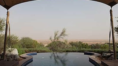 The suite's private swimming pool at Al Maha Resort. Lee Hoagland / The National