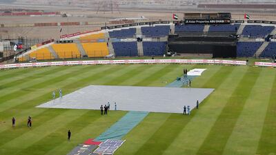 The match between Maratha Arabians and Karnataka Tuskers was abandoned due to rain. Pawan Singh / The National