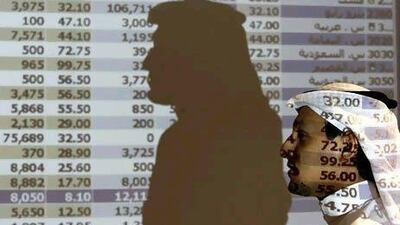 The Saudi Tadawul All-Share Index ended its trading week 0.8 per cent higher at 5,969.32 points. AP Photo