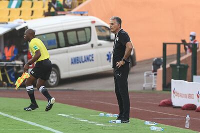 Egypt's Portuguese coach Carlos Queiroz watches the defeat against Nigeria. AFP