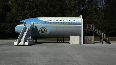 A partial replica of Air Force One used for training is set up at the US Secret Service James J Rowley Training Center in Laurel, Maryland. US Senator Barbara Mikulski was presented with the DHS Distinguished Public Service Medal “in recognition of her commitment to the men and women of the Department”. Alex Wong/ Getty Images / AFP