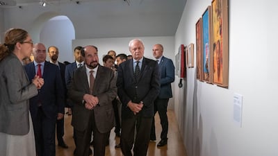 Sheikh Dr Sultan bin Muhammad Al Qasimi visits the Madrid cultural centre Casa Arabe. Courtesy Sharjah Media Office