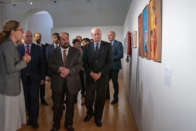 Sheikh Dr Sultan bin Muhammad Al Qasimi visits the Madrid cultural centre Casa Arabe. Courtesy Sharjah Media Office