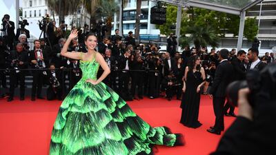 Indonesian actress Raline Shah in a Cinco dress in 2022. Getty Images