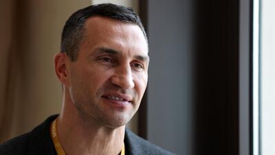 Former heavyweight boxing champ Wladimir Klitschko talks to The National at the Milken Institute summit. Chris Whiteoak / The National