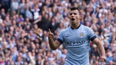 Centre forward: Sergio Aguero, Manchester City. Struck four times against Tottenham to become Manchester City’s most prolific Premier League player. (Photo: Oli Scarff / AFP)
