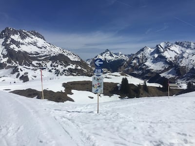 Skiing near Oberlech, Austria. Rosemary Behan