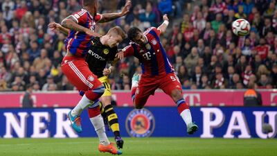 Marco Reus, centre, could be set to leave Borussia Dortmund with mounting interest from the English Premier League. Adam Pretty / Getty