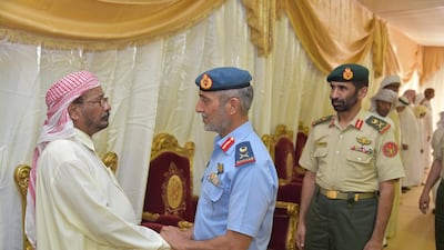 A delegation from the armed forces, headed by the Deputy Chief of Staff, offers condolences to the families of the fallen Emirati soldiers. Wam