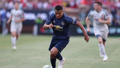 Manchester United's Alexis Sanchez controls the ball. AP Photo