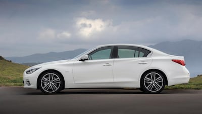 The fully loaded Infiniti Q50 comes with lane, parking and brake-assist technologies. Courtesy of Newspress